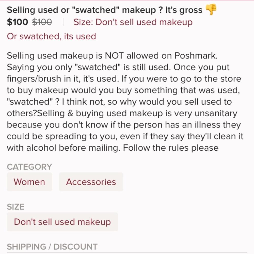 Selling used or “swatched” makeup? It’s gross 👎 - Picture 2 of 2